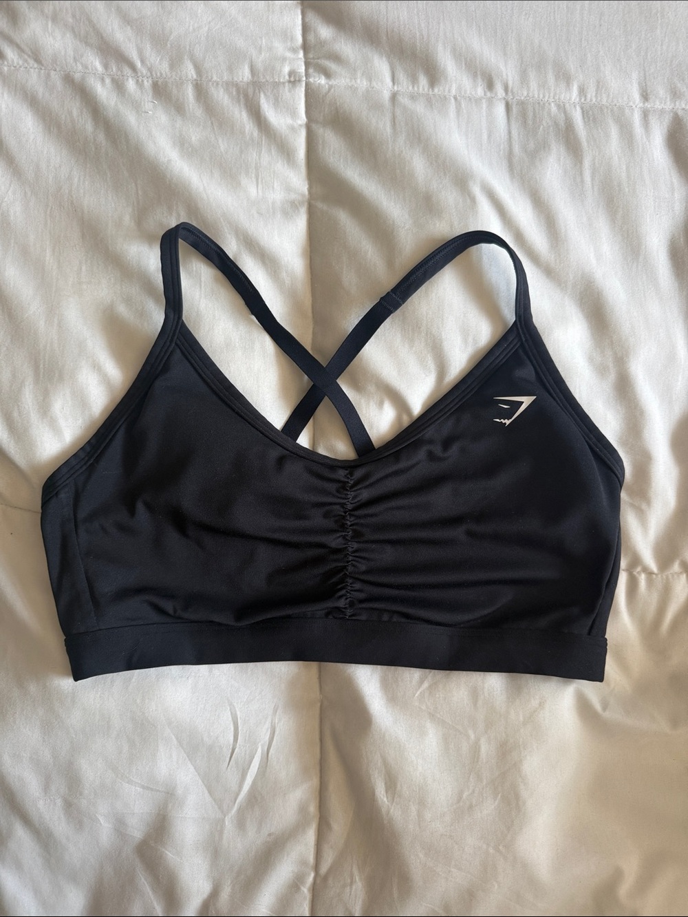 Gymshark Black Seamless Cross-Back Sports Bra